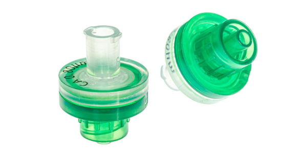 Green syringe filters from GVS Malaysia, designed for precision and efficiency in laboratory applications.
