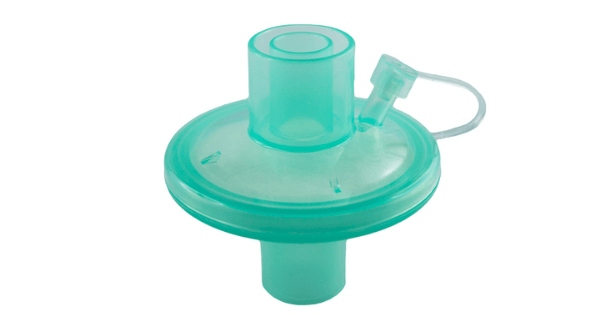 Turquoise bacterial filter by GVS Malaysia, designed for superior contamination control in medical settings
